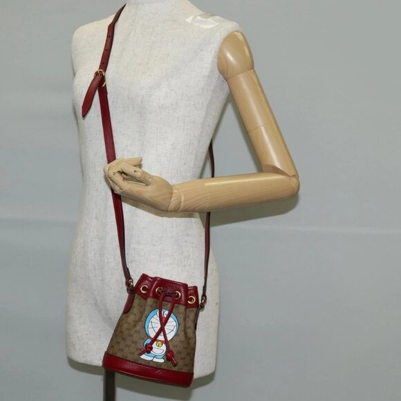 GUCCI Micro GG Supreme Doraemon Collaboration Bag PVC Beige Auth - Picture 13 of 16